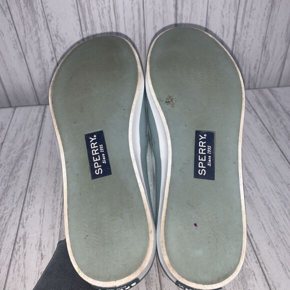 Womens Size 8 Sperry Top Slide Sea Side Mint Suede Shoes - Picture 6 of 6